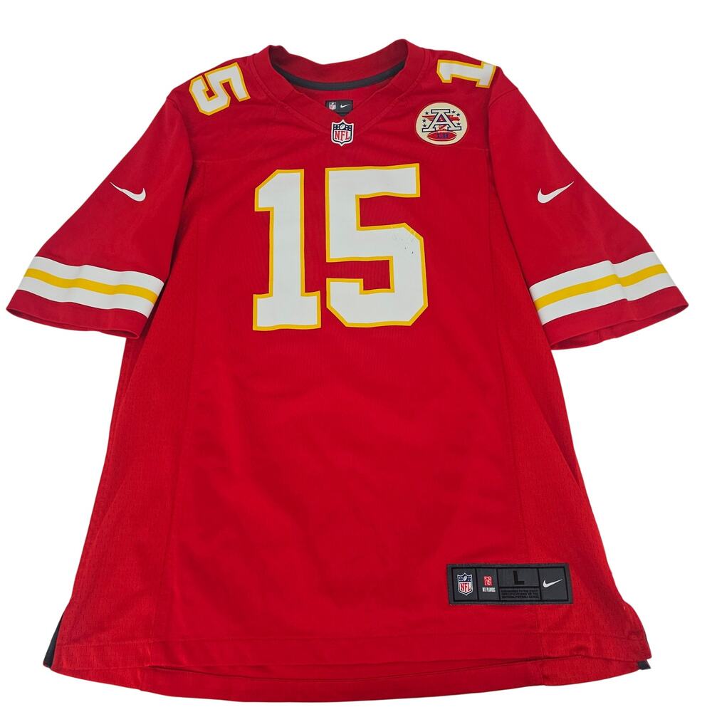 Authentic Nike NFL Patrick Mahomes 15 Kansas City Chiefs Red Game Jersey Mens L